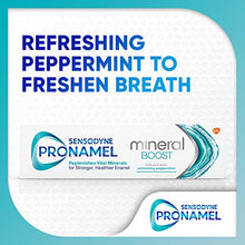 Load image into Gallery viewer, Sensodyne Pronamel Mineral Boost Enamel Toothpaste for Sensitive Teeth, to Replenish Minerals and Strengthen Enamel, Peppermint - 4 Ounces (Pack of 3)
