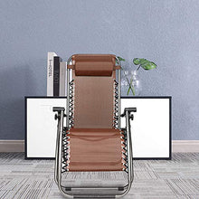 Load image into Gallery viewer, Goujxcy Outdoor Folding Chairs,Outdoor Lounge Patio Chairs with Pillow and Utility Tray Adjustable Folding Recliner for Deck,Patio,Beach,Yard Pack 2，Brown
