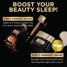 Load image into Gallery viewer, L'Oreal Paris Age Perfect Anti-Aging Midnight Face Serum 1 oz + Midnight Cream 1.7 oz, Smooths Wrinkles &amp; Firms Skin + Eye Cream &amp; Serum Sample
