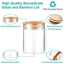 Load image into Gallery viewer, Nialnant 12 Pcs Glass Spice Jars with Bamboo Lids, 6oz Small Glass Jars with Labels &amp; Pen, Glass Storage Jars for Kitchen Tea Coffee Sugar Nuts
