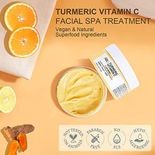 Load image into Gallery viewer, ANAIRUI Turmeric Vitamin C Clay Mask for Acne and Dark Spots, Vitamin C &amp; E Clay Facial Mask for Blackheads, Pores, Wrinkles, Fine Lines, Hydrating, Clarifying, Cleansing Skincare Mask, 4.23 OZ
