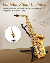 Load image into Gallery viewer, Eastar AS-Ⅱ Student Alto Saxophone E Flat Gold Lacquer Alto Beginner Sax Full Kit With Carrying Sax Case Mouthpiece Straps Reeds Stand
