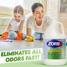 Load image into Gallery viewer, ZORBX Odor Eliminator Mega Bundle | Odor Remover (128 Oz), Spray Bottle (16 Oz), Value Pack (Pack of 3) and Pet Urine Odor &amp; Stain Remover (24 Oz).
