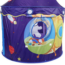 Load image into Gallery viewer, pan hui Play Tent - Space Themed Pretend Play Tent- Space Play House- Spaceship Tent for Kids - Foldable Pop Up Star Play Tent Purple
