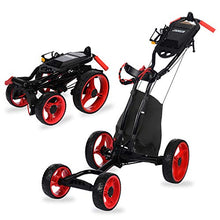 Load image into Gallery viewer, Janus Golf Push Cart, Golf cart for Golf Clubs, Golf Pull cart for Golf Bag, Golf Push carts 4 Wheel Folding, Golf Accessories for Men Women/Kids Practice and Game
