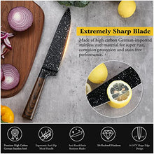 Load image into Gallery viewer, Knife Set,12-Piece Kitchen Knife Set with Wooden Block,Professional Chef Knife Sets with steak knives,High Carbon German Stainless Steel Knife with Japanese Designed Wooden Pattern Stainless Handle
