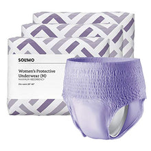Load image into Gallery viewer, Amazon Brand - Solimo Incontinence Underwear for Women, Maximum Absorbency, Medium, 60 Count, 3 Packs of 20

