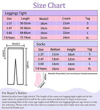Load image into Gallery viewer, BOOPH Girls Leggings Pants Sock Set Toddler Footless Tights 1-2T Multicolor
