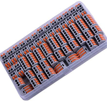 Load image into Gallery viewer, Glutoad Lever Wire Connectors. 60 Pcs Compact Splicing Wire Connectors, 2 3 5 Port Electrical Connectors Assortment Kit for Quick Connect 28-12 AWG Wires

