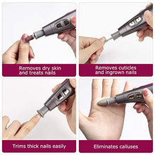 Load image into Gallery viewer, BEAUTURAL Professional Manicure and Pedicure Kit, 10-Piece Attachments and 20 Sanding Bands for Hand/Foot Nail Care, Powerful Nail Drill Kit [Upgraded Version]
