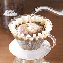 Load image into Gallery viewer, Kalita Wave Paper Coffee Filters I Larger Size 185 I 100 Count I Specially Pour Over Dripper I Made in Japan, Large, White
