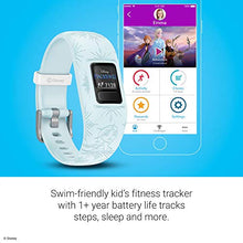 Load image into Gallery viewer, Garmin 010-01909-38 Vivofit Jr. 2, Kids Fitness/Activity Tracker, 1-Year Battery Life, Adjustable Band, Disney Frozen 2, Elsa, Light Blue

