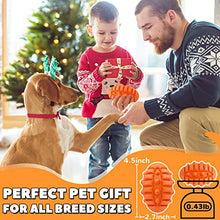 Load image into Gallery viewer, Dog Squeaky Ball Toys for Aggressive chewers,Durable Dog Balls for Teeth Cleaning Interactive Dog Chew Toys,Natural Rubber Bounce Dog Toys and Outdoors Training Dog Games for S/M/L Dog Toys(Orange)
