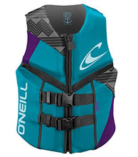 Load image into Gallery viewer, O'Neill Women's Reactor USCG Life Vest, Turquoise/UV/Black,4
