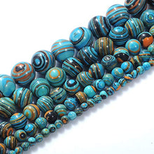 Load image into Gallery viewer, 6mm Natural Blue Malachite Beads Gemstone Beads for DIY Jewelry Making 1 Strand/Bag (6mm, Blue Malachite)
