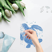 Load image into Gallery viewer, GORGECRAFT 4PCS Sea Animal Window Decals Static Sea Turtles Glass Sliding Door Sticker Clings Waterproof Vinyl Film Ocean Bedroom Bathroom Decals for Prevent Stop Birds Dogs Pets Strikes
