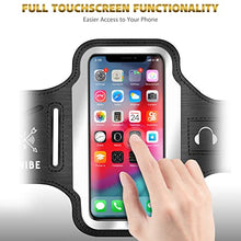 Load image into Gallery viewer, TRIBE Running Phone Holder Armband. iPhone &amp; Galaxy Cell Phone Sports Arm Bands for Women, Men, Runners, Jogging, Walking, Exercise &amp; Gym Workout. Fits All Smartphones. Adjustable Strap, CC/Key Pocket
