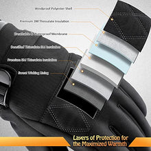 Load image into Gallery viewer, Flamino Winter Ski Gloves, Made with 3M Thinsulate Insulation, Waterproof Work Gloves with Touchscreen, Warm Snow Gloves for Women and Men in Cold Weathers
