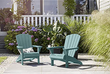 Load image into Gallery viewer, Keter 2 Pack Alpine Adirondack Resin Outdoor Furniture Patio Chairs with Cup Holder-Perfect for Beach, Pool, and Fire Pit Seating, Teal
