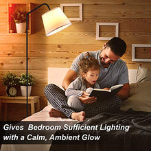 Load image into Gallery viewer, Arc Floor Lamp, LED Floor Lamp with Hanging White Lamp Shade, Modern Standing Lamp with Foot Switch, E26 Lamp Base, Corner Lamps Tall Pole Light for Office Bedroom Living Room Reading
