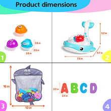 Load image into Gallery viewer, Comfylife Baby Bath Toy Organizer - Bath Toy Storage for Shower - Bathtub Toy Organizer Includes Foam Bath Toys (Numbers &amp; Letters &amp; Squirty Toys) + Extra Net That Doubles as a Toy
