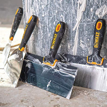 Load image into Gallery viewer, DEWALT Stainless Steel Taping Knife &amp; Mud Pan Set + FREE BONUS 6" Soft Grip Putty Knife | 8/10/12" Blades + 14" Mud Pan | Soft Grip Handles | DXTT-3-174
