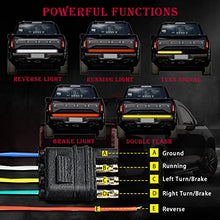 Load image into Gallery viewer, DEHERANE LED Tailgate Light Bar Triple Row 60'' Truck Tailgate Strip Light 5 Functions Red Brake/Amber Turn Signal/White Revers/Double Flash/Running Light IP67 Waterproof LED Tailgate Light Bar
