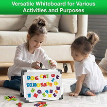 Load image into Gallery viewer, Desktop Foldable Whiteboard 16"x12" - Tabletop Dry Erase Board with Markers - Double Sided Small Magnetic Desk Whiteboard - Clean Portable White Board for Kids, Teachers, Students, Home, School
