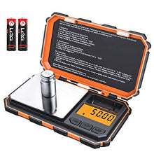 Load image into Gallery viewer, (NEW VERSION) Digital Pocket Scale, 200g /0.01g Mini Scale, 50g calibration weight, Electronic Smart Scale, 6 Units, LCD Backlit Display, Tare for Jewelry, Medicine, Herb (Battery Included)
