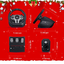 Load image into Gallery viewer, PXN V9 Gaming Steering Wheels - 270/900° Driving Sim Racing Wheel, PC Racing Wheel Dual-Motor Vibrate with Pedals and Joystick, for Xbox Series X|S,PS3, PC,Xbox One,Nintendo Switch - Unique Gifts For Xmas

