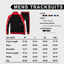 Load image into Gallery viewer, Men's Tracksuit Set 2 Piece Athletic Sports Casual Full Zip Active Wear Sweatsuit Black Small
