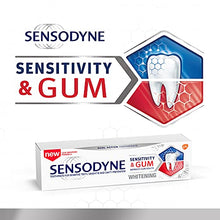 Load image into Gallery viewer, Sensodyne Sensitivity &amp; Gum Whitening Toothpaste, Toothpaste for Sensitive Teeth &amp; Gum Problems, 3.4 s (Pack of 3), 10.2 Oz
