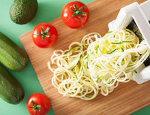Load image into Gallery viewer, Spiralizer 7-Blade Vegetable Slicer, Strongest-and-Heaviest Spiral Slicer, Best Veggie Pasta Spaghetti Maker for Keto/Paleo/Gluten-Free, Comes with 4 Recipe Ebooks
