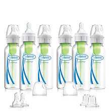 Load image into Gallery viewer, Dr. Brown's Options Plus Baby Bottles, 8 Ounce, 6 Count Plus 2 Bonus Level 2 Nipples and Sippy Spouts
