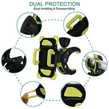 Load image into Gallery viewer, ihens5 Bike Phone Mount, Motorcycle &amp; Mountain Bike Handlebar Phone Mount Bicycle Golf Cart Stroller Cell Phone Holder with Rubber Strap 360 Degrees Rotate for iPhone X 8 7 6 6s Plus Samsung (Green)
