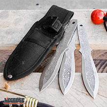 Load image into Gallery viewer, Tactical Knife Survival Knife Hunting Knife 6.5" Ninja Etched Throwing Knives Set Fixed Blade Knife Razor Sharp Edge Camping Accessories Survival Kit Tactical Gear 73826 (Silver)
