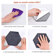 Load image into Gallery viewer, 12 Pcs Thickened Felt Hexagon Tile Board,Cork Board, Memo Board,Adhesive Wall Bulletin Board, Message Board,for School,Office,Home,Kitchen,Bedroom and Shop,12 Pcs+Notepad+50 pcs Pin+Manicure Set
