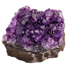 Load image into Gallery viewer, rockcloud Natural Purple Amethyst Quartz Crystal Cluster Geode Druzy Home Decoration Gemstone Specimen

