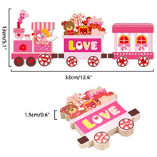 Load image into Gallery viewer,  3 Pieces Valentine Centerpiece Decorations Love Express Train Wooden Table Decorations Wedding Anniversary Centerpiece Signs

