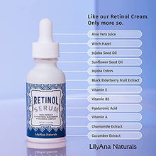 Load image into Gallery viewer, Retinol Serum by LilyAna Naturals - Retinol Serum for Face has pure retinol (2.5%) for effective treatment of dark spots and acne scars - 1oz (1-Pack)

