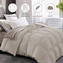 Load image into Gallery viewer, Maple Down Comforter King Size Duvet Insert, Down Alternative Comforter Quilted with Corner Tabs for All Season, Soft &amp; Breathable Brushed Microfiber Machine Washable (Light Brown, 106’’ 90’’)
