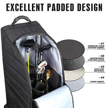 Load image into Gallery viewer, Champkey Professional Soft-Sided Golf Club Travel Bag - Heavy Duty 1200D Polyester Oxford Wear-Resistant, Excellent Zipper Universal Size with Wheels
