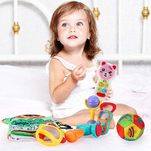 Load image into Gallery viewer, Earsam Baby Rattles and Teethers Set, Musical Phone Shaker Toy with Light for Infants, Early Educational Grab and Spin Rattles for Newborn Toddlers
