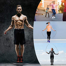 Load image into Gallery viewer, COERKALY Jump Rope for Fitness, Tangle-Free with Ball Bearing Jump Rope Workout, Adjustable Speed Skipping Rope with 2 Cables for Women Men, Steel&amp;Silicone Handle Jumping Rope(Red)
