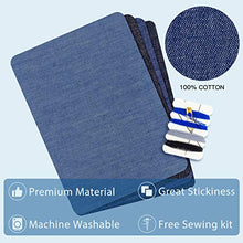 Load image into Gallery viewer, Iron on Patches for Clothing Repair 20PCS, Denim Patches for Jeans Kit 3" by 4-1/4", 4 Shades of Blue Iron On Jean Patches for Inside Jeans &amp; Clothing Repair
