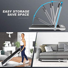 Load image into Gallery viewer, FUNMILY Folding Treadmill,Under Desk Treadmill for Home,2 In1 Running&amp;Walking&amp;Jogging Portable Machine with Bluetooth Speaker&amp;Remote Control,Built-in 5 Modes&amp;12 Programs,Installation-Free (Silver)
