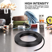 Load image into Gallery viewer, Geosiry Electrical Wire - 20Ft 20AWG Tinned Copper Hookup Wire, 2 Core Flexible Extension Power Cord for Auto，Insulated Stranded Cable for Outdoor Lighting Boat Marine Solar -Black(20AWG 20Ft)
