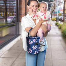 Load image into Gallery viewer, Insulated Breastmilk Cooler Bag, EIVOTOR Baby Bottle Cooler &amp; Travel Bag for up to 6 Large 8oz Bottles and Ice Pack, Compact Triple Insulated, Easy Attach Handle Perfect for Stroller or Diaper Bag
