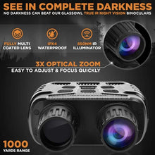 Load image into Gallery viewer, CREATIVE XP Night Vision Goggles - Standard - Digital Military Binoculars w/Infrared Lens, Tactical Gear for Hunting &amp; Security 32GB, Black
