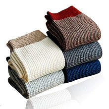 Load image into Gallery viewer, Men's 100% Cotton Knitted Socks Dress and Casual &amp; Mens All-season Crew Socks Pack of 5
